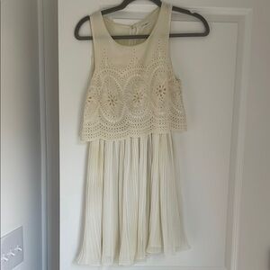 Elegant Cream Mini Dress
